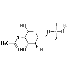 structure of CAS# 108321-79-5, Sodium (5xi)-2-Acetamido-2-Deoxy-6-O-Sulfonato-beta-D-Lyxo-Hexopyranose;N-Acetyl-D-glucosamine 6-Sulfate Sodium Salt