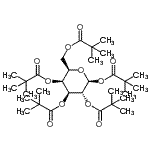 结构式 CAS# 108342-85-4, 1,2,3,4,6-五-O-(2,2-二甲基丙烷酰基)-beta-D-吡喃半乳糖