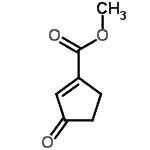 结构式 CAS# 108384-35-6, 甲基3-氧代-1-环戊烯-1-羧酸酯