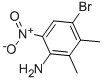 structure of CAS# 108485-13-8, 4-Bromo-2,3-Dimethyl-6-Nitro-Benzenamine;2-Amino-5-Bromo-3,4-Dimethylnitrobenzene;4-BROMO-2,3-DIMETHYL-6-NITROANILINE;4-Bromo-6-Nitro-2,3-Xylidine