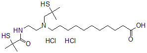 CAS#: 108736-69-2， 11-[2-[(2-Methyl-2-Sulfanylpropanoyl)Amino]Ethyl-(2-Methyl-2-Sulfanylpropyl)Amino]Undecanoic Acid Dihydrochloride
