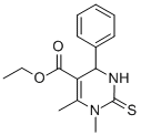 structure of CAS# 108958-81-2, Ethyl (4R)-1,6-Dimethyl-4-Phenyl-2-Sulfanylidene-3,4-Dihydropyrimidine-5-Carboxylate;Ethyl (4R)-1,6-Dimethyl-4-Phenyl-2-Thioxo-3,4-Dihydropyrimidine-5-Carboxylate;(4R)-1,6-Dimethyl-4-Phenyl-2-Thioxo-3,4-Dihydropyrimidine-5-Carboxylic Acid Ethyl Ester;Zinc03846954