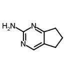 structure of CAS# 108990-72-3, 6,7-Dihydro-5H-Cyclopenta[d]Pyrimidin-2-Amine;5,6,7-trihydrocyclopenta[1,2-d]pyrimidine-2-ylamine;5,6,7-trihydrocyclopenta[2,1-d]pyrimidine-2-ylamine;5H-Cyclopentapyrimidin-2-amine,6,7-dihydro- (9CI)