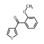 structure of CAS# 109106-65-2, (2-Methoxyphenyl)(3-Thienyl)Methanone;3-(2-methoxybenzoyl)thiophene