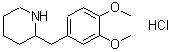 CAS#: 109247-03-2， 2-(3,4-Dimethoxybenzyl)Piperidine Hydrochloride (1:1)