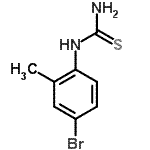 结构式 CAS# 109317-23-9, 1-(4-溴-2-甲基苯基)硫脲