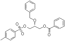 结构式 CAS# 109371-31-5, (2R)-2-(苄氧基)-3-{[(4-甲基苯基)磺酰基]氧基}丙基苯甲酸酯