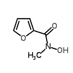 structure of CAS# 109531-96-6, N-Hydroxy-N-Methyl-2-Furamide;2-Furoyl(methyl)azane oxide;2-Furoyl(methyl)azane oxide #;N-hydroxy-N-methylfuran-2-carboxamide