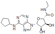 CAS#: 110299-05-3， (2S,3S,4R,5R)-5-[6-(Cyclopentylamino)Purin-9-Yl]-N-Ethyl-3,4-Dihydroxyoxolane-2-Carboxamide