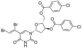 CAS#: 110326-07-3， [(2R,3S,5R)-2-[(4-Chlorobenzoyl)Oxymethyl]-5-[5-(2,2-Dibromoethenyl)-2,4-Dioxopyrimidin-1-Yl]Oxolan-3-Yl] 4-Chlorobenzoate