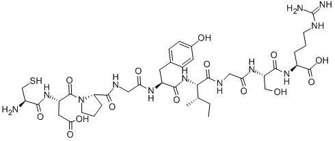 结构式 CAS# 110590-60-8, L-半胱氨酰-L-alpha-天冬氨酰-L-脯氨酰甘氨酰-L-酪氨酰-L-异亮氨酰甘氨酰-L-丝氨酰-L-精氨酸