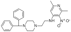 CAS#: 110629-41-9， N-[2-[4-[Di(Phenyl)Methyl]Piperazin-1-Yl]Ethyl]-2,6-Dimethyl-3-Nitropyridin-4-Amine