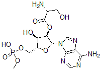 CAS#: 110707-49-8， [(2R,3R,4R,5R)-2-(6-Aminopurin-9-Yl)-4-Hydroxy-5-[(Hydroxy-Methoxyphosphoryl)Oxymethyl]Oxolan-3-Yl] (2R)-2-Amino-3-Hydroxypropanoate