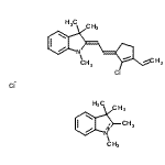 structure of CAS# 110992-55-7, 1,2,3,3-Tetramethyl-3H-Indolium Chloride - (2Z)-2-[(2E)-2-(2-Chloro-3-Vinyl-2-Cyclopenten-1-Ylidene)Ethylidene]-1,3,3-Trimethylindoline (1:1:1);2-[2-[2-C<wbr>hloro-3-[<wbr>2-(1,3-di<wbr>hydro-1,3<wbr>,3-trimet<wbr>hyl-2H-in<wbr>dol-2-yli<wbr>dene)-eth<wbr>ylidene]-<wbr>1-cyclope<wbr>nten-1-yl<wbr>-ethenyl]<wbr>-1,3,3-tr<wbr>imethyl-3<wbr>H-indoliu<wbr>m chloride;IR-797 chloride;642339_ALDRICH