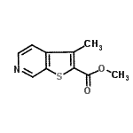 structure of CAS# 111043-08-4, Methyl 3-Methylthieno[2,3-c]Pyridine-2-Carboxylate;3-Methylthieno[2,3-c]pyridine-2-carboxylic acid methyl ester;methyl 3-methylthieno[2,3-c]pyridine-2-carboxylate