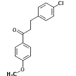 结构式 CAS# 111302-55-7, 3-(4-氯苯基)-1-(4-甲氧基苯基)-1-丙酮