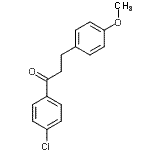 结构式 CAS# 111302-58-0, 1-(4-氯苯基)-3-(4-甲氧基苯基)-1-丙酮
