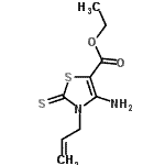 structure of CAS# 111698-89-6, Ethyl 3-Allyl-4-Amino-2-Thioxo-2,3-Dihydro-1,3-Thiazole-5-Carboxylate;5-thiazol<wbr>ecarboxyl<wbr>ic acid, <wbr>4-amino-2<wbr>,3-dihydr<wbr>o-3-(2-pr<wbr>openyl)-2<wbr>-thioxo-,<wbr> ethyl es<wbr>ter;ethyl 4-a<wbr>mino-3-(p<wbr>rop-2-en-<wbr>1-yl)-2-s<wbr>ulfanylid<wbr>ene-2,3-d<wbr>ihydro-1,<wbr>3-thiazol<wbr>e-5-carbo<wbr>xylate;ethyl 4-a<wbr>mino-3-(p<wbr>rop-2-en-<wbr>1-yl)-2-t<wbr>hioxo-2,3<wbr>-dihydro-<wbr>1,3-thiaz<wbr>ole-5-car<wbr>boxylate
