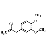 结构式 CAS# 111860-79-8, 4-(2-氯-2-丙烯-1-基)-1,2-二甲氧基苯