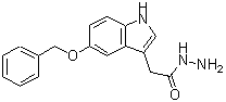 structure of CAS# 112273-39-9, 2-[5-(Benzyloxy)-1H-Indol-3-Yl]Acetohydrazide;(5-BENZYLOXY-1H-INDOL-3-YL)-ACETIC ACID HYDRAZIDE;(5-BENZYLOXY-1H-INDOL-3-YL)-ACETICACIDHYDRAZIDE;B-1754