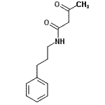 structure of CAS# 112369-47-8, 3-Oxo-N-(3-Phenylpropyl)Butanamide;3-Oxo-N-(3-phenyl-propyl)-butyramide;N-(3-PHENYLPROPYL)ACETOACETAMIDE;MFCD00026264