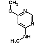 structure of CAS# 1124-73-8, 6-Methoxy-N-Methyl-4-Pyrimidinamine;(6-methoxypyrimidin-4-yl)methylamine;N-(6-methoxy-4-pyrimidinyl)-N-methylamine