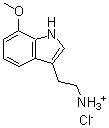 structure of CAS# 112496-59-0, 2-(7-Methoxy-1H-Indol-3-Yl)Ethanaminium Chloride;2-(7-Methoxy-1H-indol-3-yl)-ethylamine hydrochloride;7-Methoxytryptamine HCl;7-METHOXYTRYPTAMINEHYDROCHLORIDE