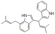 CAS#: 112710-70-0， 3-[1-(1H-Indol-3-Yl)-3-Methylbut-2-Enyl]-7-(3-Methylbut-2-Enyl)-1H-Indole