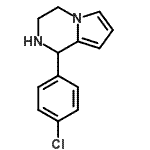 结构式 CAS# 112758-91-5, 1-(4-氯苯基)-1,2,3,4-四氢吡咯并[1,2-a]吡嗪