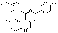 structure of CAS# 113162-02-0, (3alpha,9S)-6'-Methoxy-10,11-Dihydrocinchonan-9-Yl 4-Chlorobenzoate