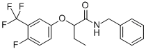 structure of CAS# 113614-08-7, 2-[4-Fluoro-3-(Trifluoromethyl)Phenoxy]-N-(Phenylmethyl)Butanamide;N-(Benzyl)-2-[4-Fluoro-3-(Trifluoromethyl)Phenoxy]Butyramide;(Rs)-N-Benzyl-2-(Alpha,Alpha,Alpha,4-Tetrafluoro-M-Tolyloxy)Butyramide;Beflubutamid