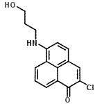 结构式 CAS# 113722-81-9, 2-氯-6-[(3-羟基丙基)氨基]-1H-萘嵌苯-1-酮