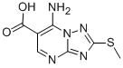 structure of CAS# 113967-71-8, 7-Amino-2-(Methylthio)-[1,2,4]Triazolo[1,5-a]Pyrimidine-6-carboxylic Acid;7-AMINO-2-(METHYLSULFANYL)[1,2,4]TRIAZOLO[1,5-A]PYRIMIDINE-6-CARBOXYLIC ACID;7-AMINO-2-(METHYLTHIO)[1,2,4]TRIAZOLO[1,5-A]PYRIMIDINE-6-CARBOXYLIC ACID;7-Amino-2-(Methylthio)[1,2,4]-Triazolo[1,5-A]Pyrimidin-6-Carboxylic Acid