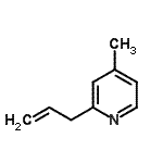 structure of CAS# 113985-34-5, 2-Allyl-4-Methylpyridine;2-allyl-4-methylpyridine;3-(4-Methyl-2-pyridyl)-1-propene