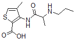 结构式 CAS# 114176-52-2, 4-甲基-3-(2-丙基氨基丙酰氨基)噻吩-2-羧酸