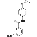structure of CAS# 115175-19-4, 3-Amino-N-(4-Methoxyphenyl)Benzamide;3-Amino-N-(4-methoxyphenyl)benzamide;3-Amino-N-(4-methoxy-phenyl)-benzamide;AG-690/09302032