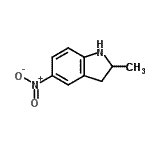 structure of CAS# 115210-54-3, 2-Methyl-5-Nitroindoline;1H-indole, 2,3-dihydro-2-methyl-5-nitro-;2-Methyl-5-nitro-2,3-dihydro-1H-indole;2-methyl-5-nitroindoline
