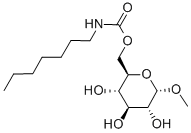 structure of CAS# 115457-83-5, 6-O-(N-Heptylcarbamoyl)methylglucoside;[(2R,3S,4S,5R,6S)-3,4,5-Trihydroxy-6-Methoxy-Tetrahydropyran-2-Yl]Methyl N-Heptylcarbamate;N-Heptylcarbamic Acid [(2R,3S,4S,5R,6S)-3,4,5-Trihydroxy-6-Methoxy-2-Tetrahydropyranyl]Methyl Ester;N-Heptylcarbamic Acid [(2R,3S,4S,5R,6S)-3,4,5-Trihydroxy-6-Methoxy-Tetrahydropyran-2-Yl]Methyl Ester
