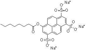 结构式 CAS# 115787-84-3, 8-(辛酰氧基)-1,3,6-芘三磺酸三钠