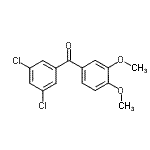 结构式 CAS# 116412-97-6, (3,5-二氯苯基)(3,4-二甲氧基苯基)甲酮