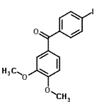 structure of CAS# 116413-00-4, (3,4-Dimethoxyphenyl)(4-Iodophenyl)Methanone;3,4-Dimethoxy-4'-iodobenzophenone