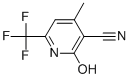 structure of CAS# 116548-08-4, 2-Hydroxy-4-Methyl-6-Trifluoromethyl-Nicotinnitrile;2-Keto-4-Methyl-6-(Trifluoromethyl)-1H-Pyridine-3-Carbonitrile;A1990/0083690;Timtec1_003592