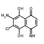 CAS#: 116571-27-8， 7-Amino-6-Chloro-5,8-Dihydroxy-4-Imino-1(4H)-Naphthalenone
