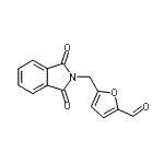 structure of CAS# 116750-06-2, 5-[(1,3-Dioxo-1,3-Dihydro-2H-Isoindol-2-Yl)Methyl]-2-Furaldehyde;5-(N-Phthalimidomethyl)furan-2-carboxaldehyde;5-[(1,3-D<wbr>ihydro-1,<wbr>3-dioxo-2<wbr>H-isoindo<wbr>l-2-yl)me<wbr>thyl]-2-f<wbr>uraldehdye;5-[(1,3-dioxobenzo[c]azolin-2-yl)methyl]furan-2-carbaldehyde