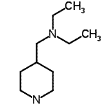 结构式 CAS# 116905-90-9, N-乙基-N-(4-哌啶基甲基)乙胺