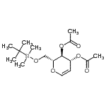 structure of CAS# 117136-33-1, 3,4-Di-O-Acetyl-1,5-Anhydro-2-Deoxy-6-O-[Dimethyl(2-Methyl-2-Propanyl)Silyl]-D-Arabino-Hex-1-Enitol;3,4-di-acetyl-6-O-(tert-butyldimethylsilyl)-D-Glucal;3,4-di-O-<wbr>acetyl-1,<wbr>5-anhydro<wbr>-6-O-t-bu<wbr>tyldimeth<wbr>ylsilyl-2<wbr>-deoxy-D-<wbr>arabino-h<wbr>ex-1-enit<wbr>ol;3,4-Di-O-acetyl-6-O-(tert-butyldimethylsilyl)-D-glucal