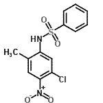 structure of CAS# 118233-09-3, N-(5-Chloro-2-Methyl-4-Nitrophenyl)Benzenesulfonamide;(5-chloro-2-methyl-4-nitrophenyl)(phenylsulfonyl)amine;N-(5-Chloro-2-Methyl-4-Nitrophenyl)-Benzenesulfonamide;MFCD00085402