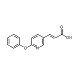 结构式 CAS# 118420-05-6, (2E)-3-(6-苯氧基-3-吡啶基)丙烯酸