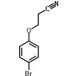 structure of CAS# 118449-57-3, 3-(4-Bromophenoxy)Propanenitrile;3-(4-Bromphenoxy)propanonitril;MFCD00634314;ZINC02566838