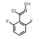 structure of CAS# 118591-69-8, 2,6-Difluoro-N-Hydroxybenzenecarboximidoyl Chloride;(2,6-difluorophenyl)chloro(hydroxyimino)methane;2,6-Difluoro-N-hydroxybenzenecarboximidoyl chloride;2,6-Difluoro-N-hydroxybenzenecarboximidoylchloride